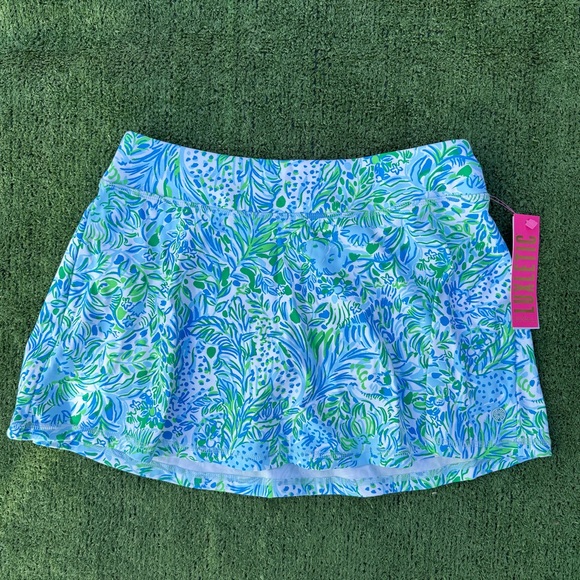 Lilly Pulitzer Dresses & Skirts - Lilly Pulitzer Luxletic blue/green Aila tennis skort UPF 50+ Size M